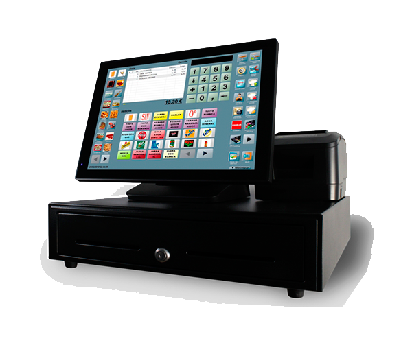 [15187] Pack TPV Hostelería completo con pantalla 15\ / impresora térmica / Cajón Portamonedas / Software de Gestión"